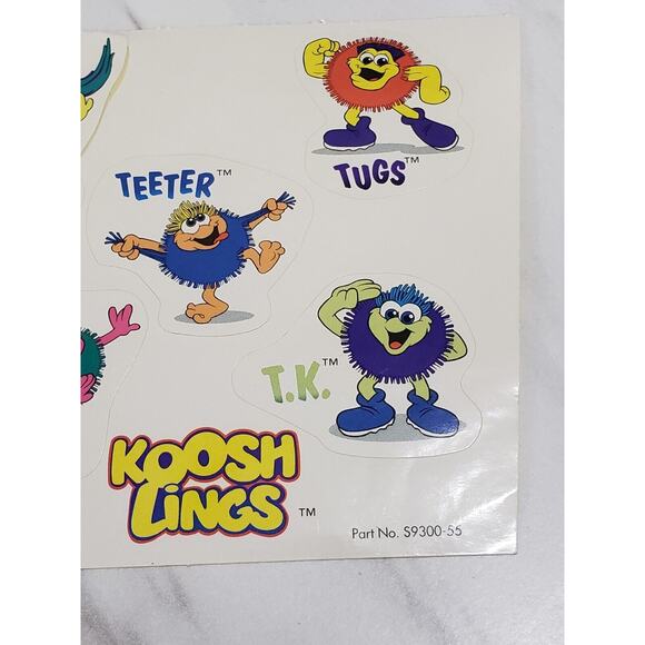 STICKERS Koosh Lings STICKERS vintage 1996 retro nostalgic toy - Picture 3 of 4